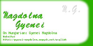 magdolna gyenei business card